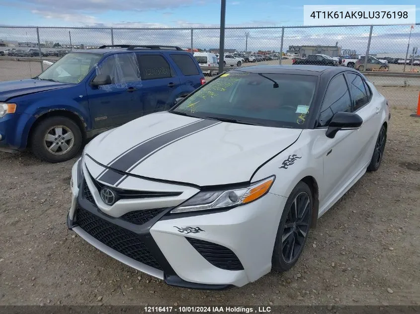 2020 Toyota Camry Xse VIN: 4T1K61AK9LU376198 Lot: 12116417