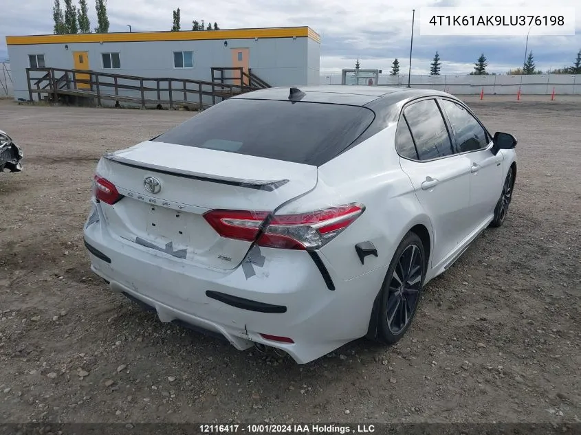 2020 Toyota Camry Xse VIN: 4T1K61AK9LU376198 Lot: 12116417