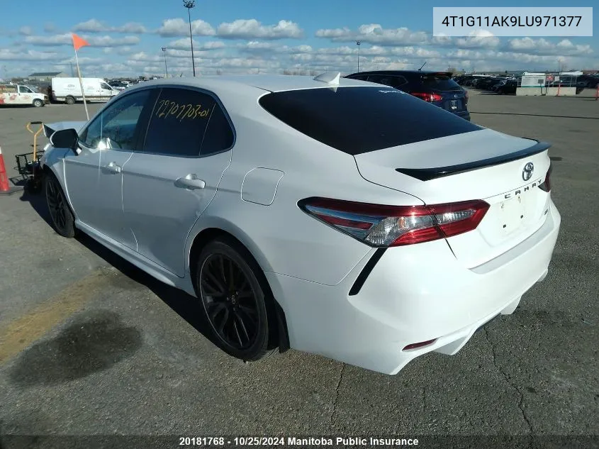 2020 Toyota Camry Se VIN: 4T1G11AK9LU971377 Lot: 20181768