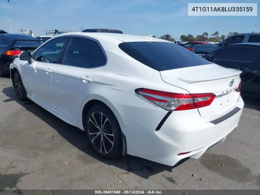 2020 Toyota Camry Se VIN: 4T1G11AK8LU335159 Lot: 39401949