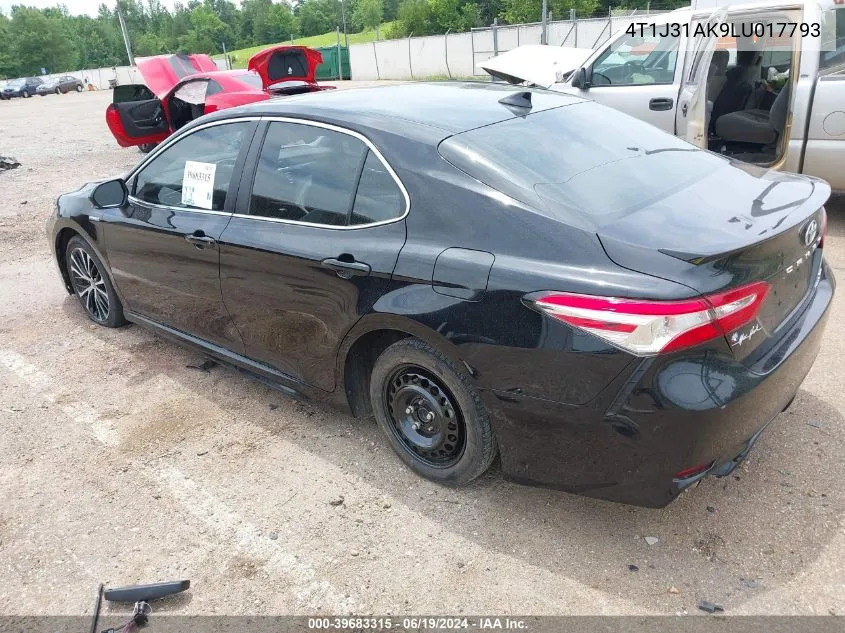 2020 Toyota Camry Se Hybrid VIN: 4T1J31AK9LU017793 Lot: 39683315