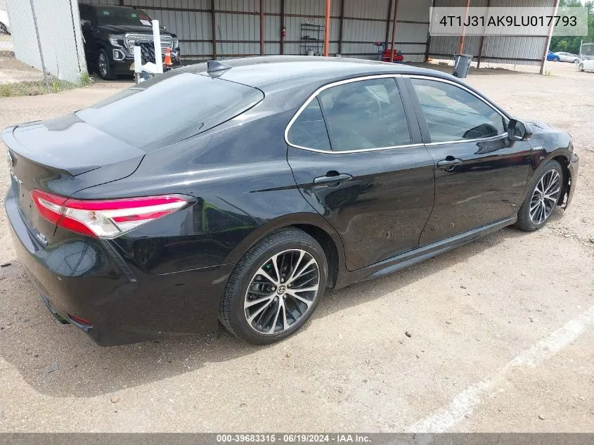 4T1J31AK9LU017793 2020 Toyota Camry Se Hybrid