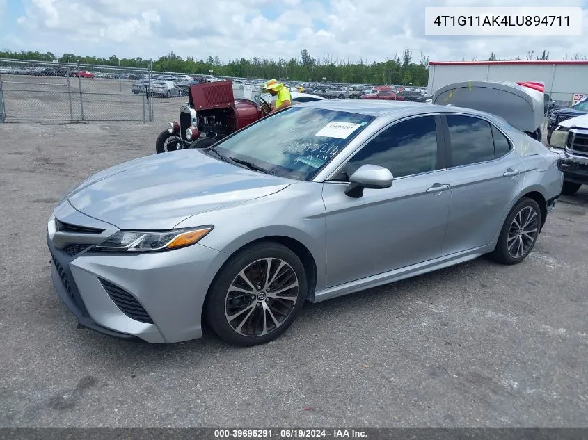 2020 Toyota Camry Se VIN: 4T1G11AK4LU894711 Lot: 39695291