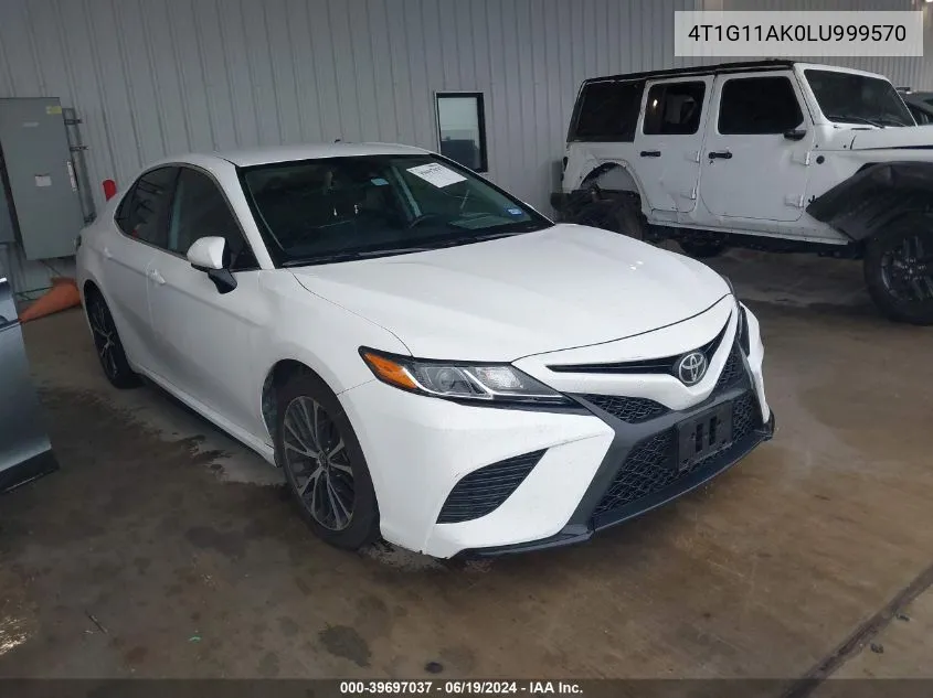 2020 Toyota Camry Se VIN: 4T1G11AK0LU999570 Lot: 39697037