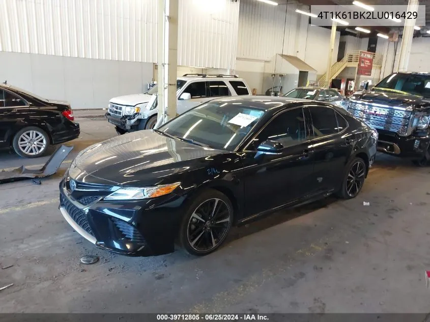 2020 Toyota Camry Xse Awd VIN: 4T1K61BK2LU016429 Lot: 39712805