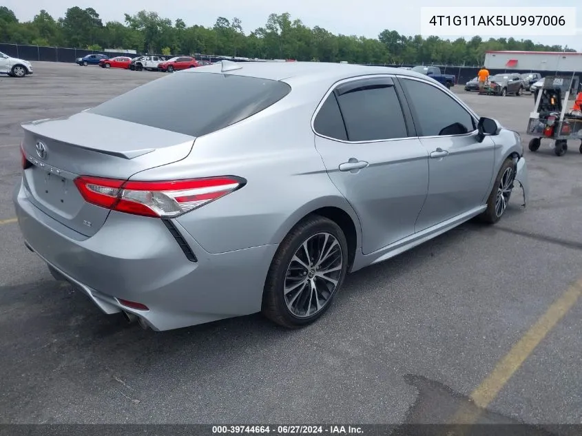 2020 Toyota Camry Se/Se Night Shade VIN: 4T1G11AK5LU997006 Lot: 39744664