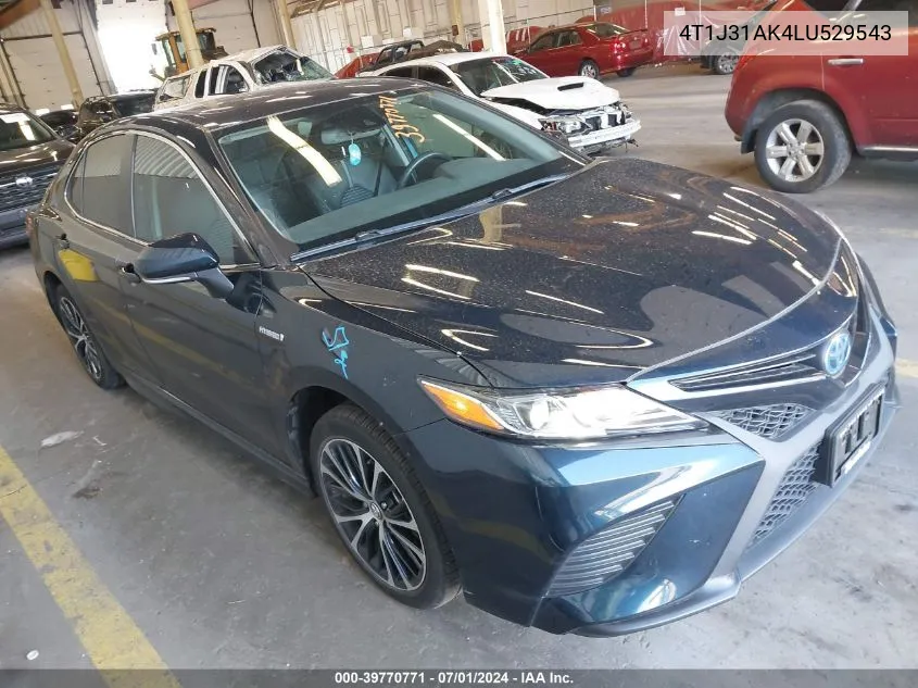 2020 Toyota Camry Se Hybrid VIN: 4T1J31AK4LU529543 Lot: 39770771