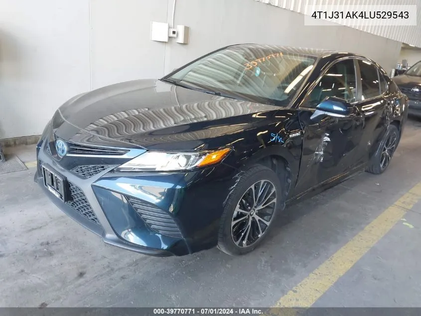 2020 Toyota Camry Se Hybrid VIN: 4T1J31AK4LU529543 Lot: 39770771