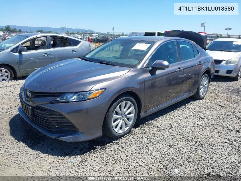 2020 Toyota Camry Le Awd VIN: 4T1L11BK1LU018580 Lot: 39777329