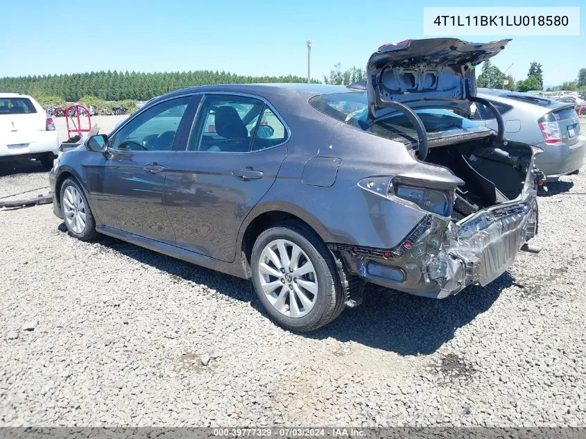 4T1L11BK1LU018580 2020 Toyota Camry Le Awd