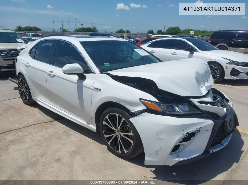 4T1J31AK1LU014371 2020 Toyota Camry Se Hybrid