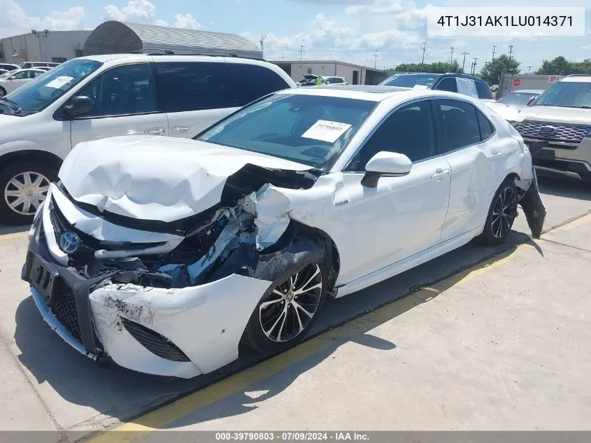 4T1J31AK1LU014371 2020 Toyota Camry Se Hybrid