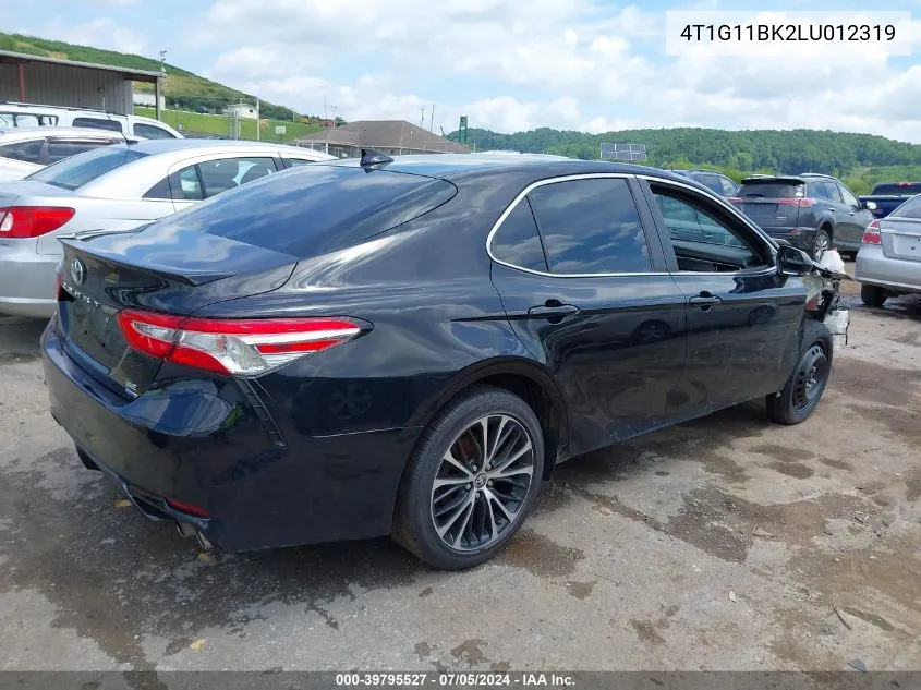 2020 Toyota Camry Se Awd VIN: 4T1G11BK2LU012319 Lot: 39795527