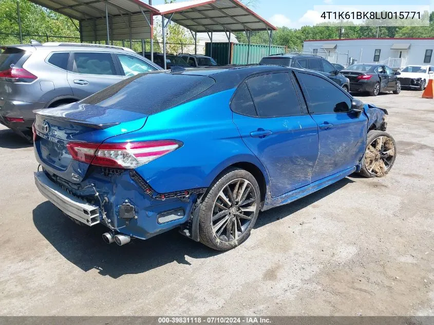 2020 Toyota Camry Xse Awd VIN: 4T1K61BK8LU015771 Lot: 39831118