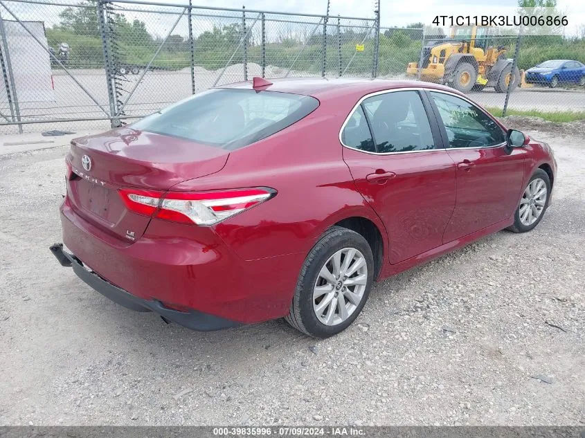 2020 Toyota Camry Le Awd VIN: 4T1C11BK3LU006866 Lot: 39835996