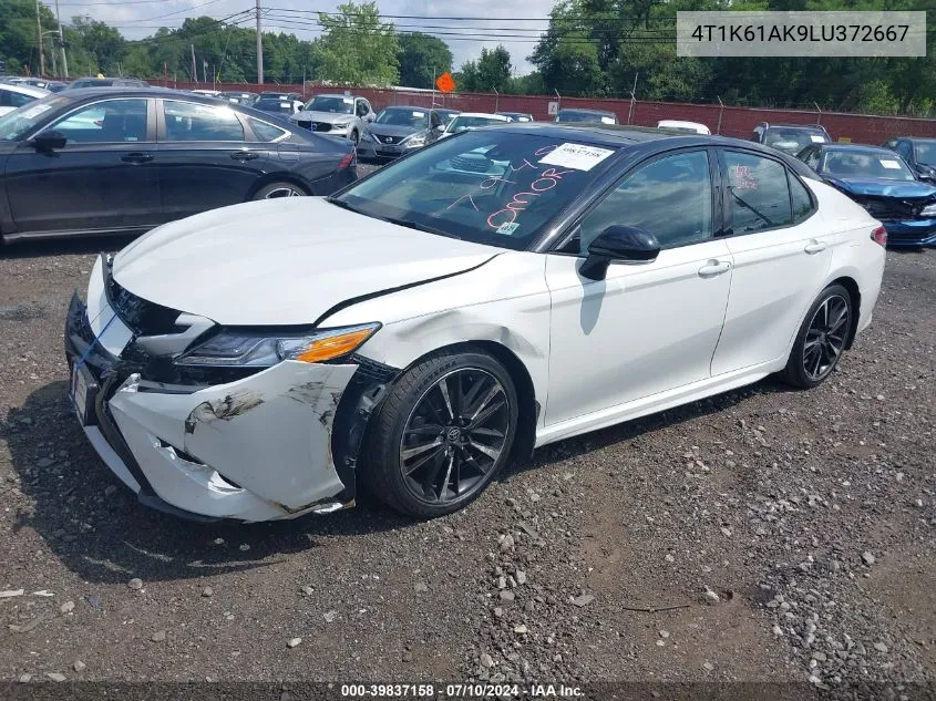 2020 Toyota Camry Xse VIN: 4T1K61AK9LU372667 Lot: 39837158