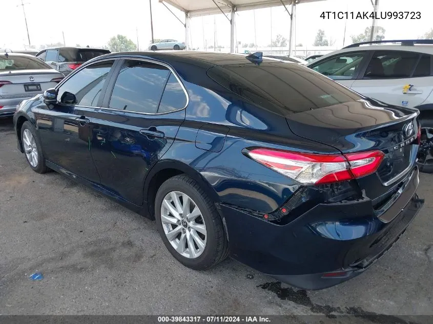 2020 Toyota Camry Le VIN: 4T1C11AK4LU993723 Lot: 39843317