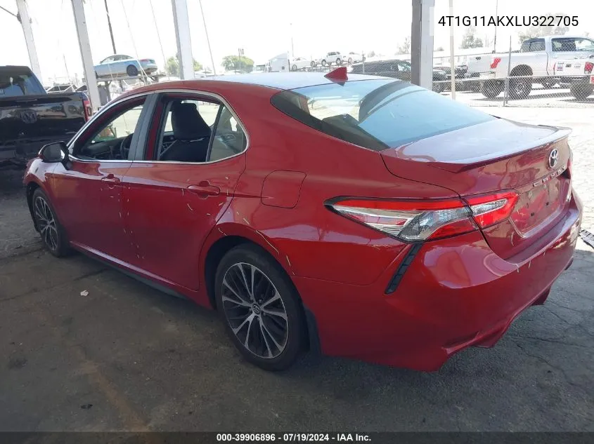 4T1G11AKXLU322705 2020 Toyota Camry Se