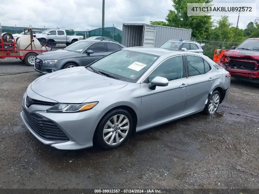 2020 Toyota Camry Le VIN: 4T1C11AK8LU892572 Lot: 39932357