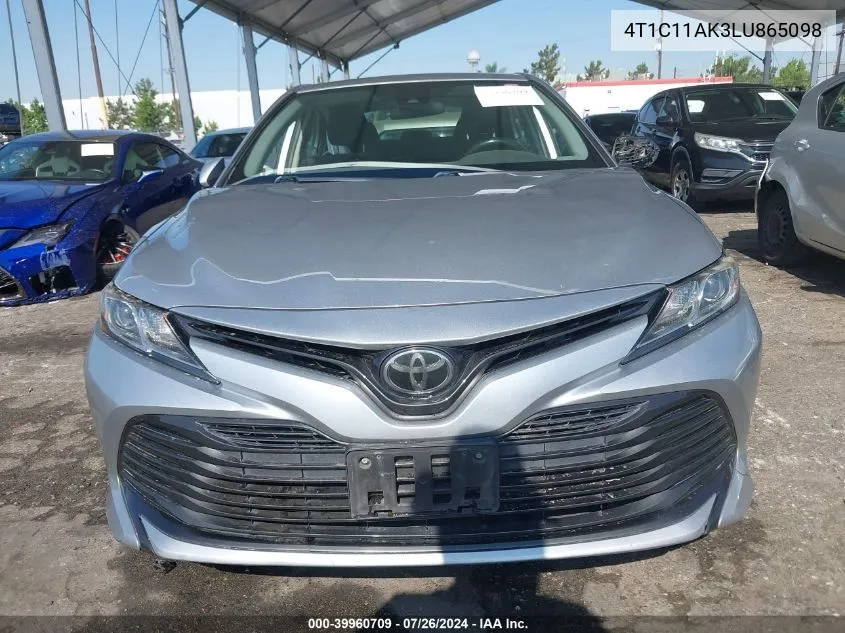 2020 Toyota Camry Le VIN: 4T1C11AK3LU865098 Lot: 39960709