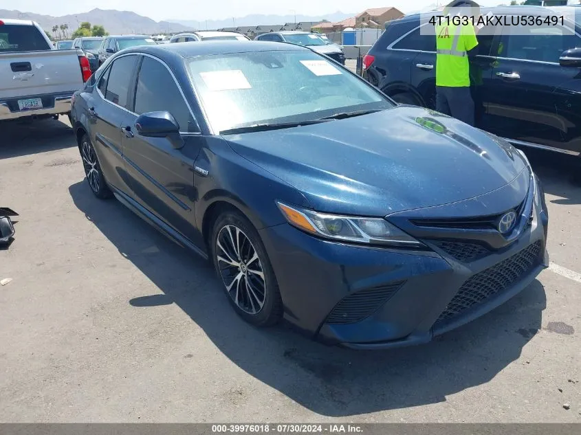 2020 Toyota Camry Se Hybrid VIN: 4T1G31AKXLU536491 Lot: 39976018