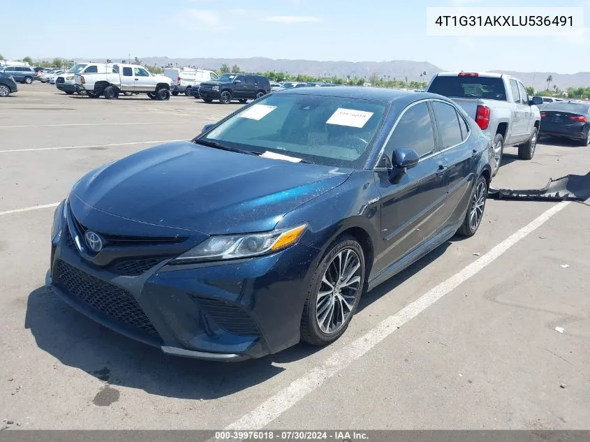 2020 Toyota Camry Se Hybrid VIN: 4T1G31AKXLU536491 Lot: 39976018