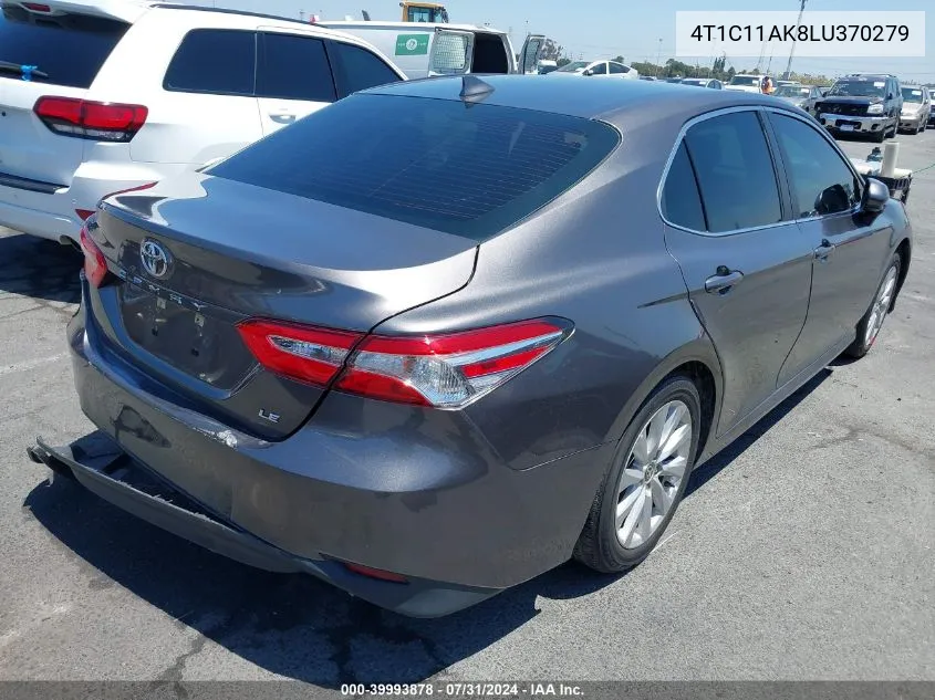 2020 Toyota Camry Le VIN: 4T1C11AK8LU370279 Lot: 39993878