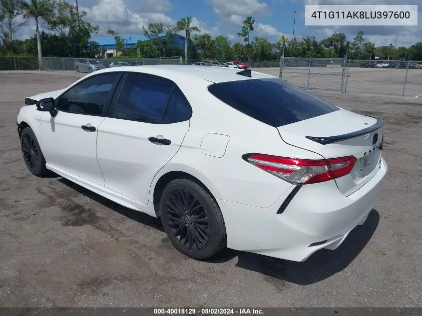 2020 Toyota Camry Se Nightshade Edition VIN: 4T1G11AK8LU397600 Lot: 40018129