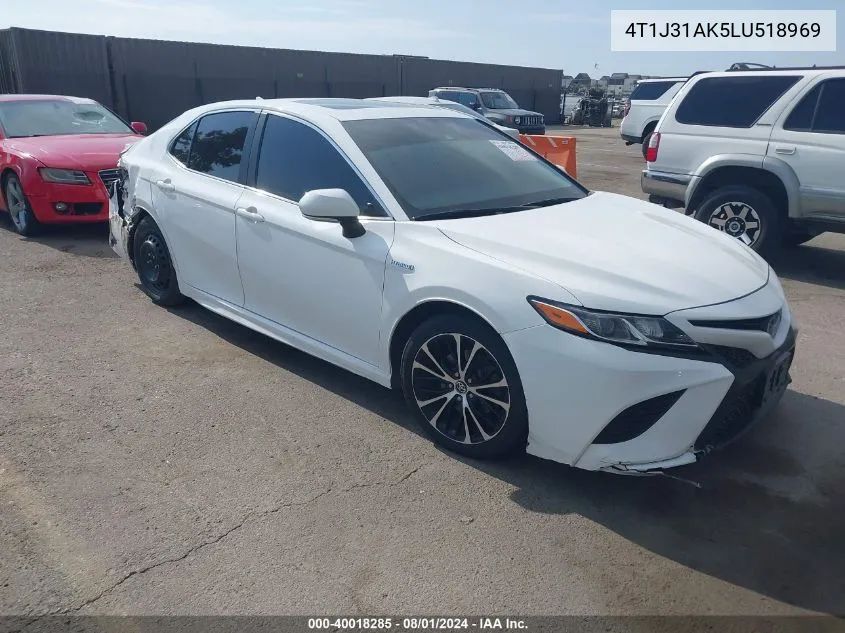 2020 Toyota Camry Se Hybrid VIN: 4T1J31AK5LU518969 Lot: 40018285