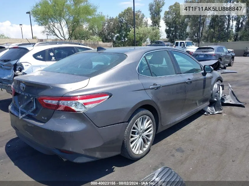 2020 Toyota Camry Xle VIN: 4T1F11AK5LU888847 Lot: 40023155