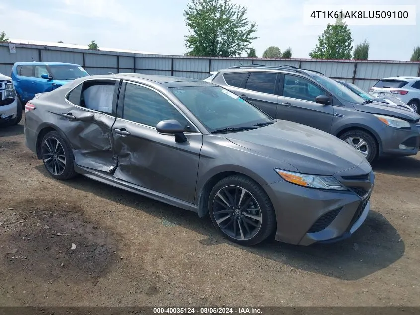 2020 Toyota Camry Xse VIN: 4T1K61AK8LU509100 Lot: 40035124