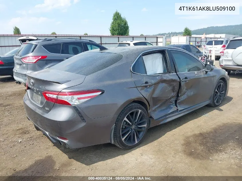 2020 Toyota Camry Xse VIN: 4T1K61AK8LU509100 Lot: 40035124