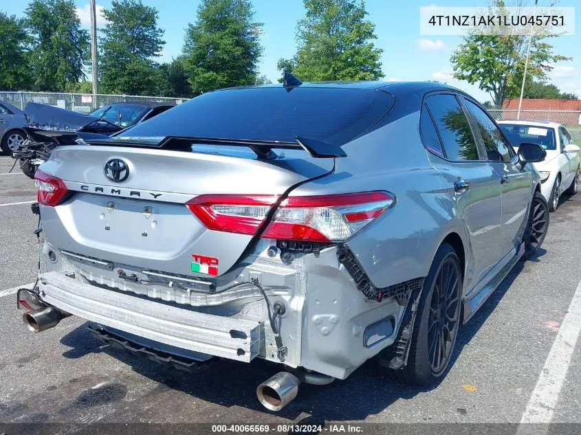 2020 Toyota Camry Trd VIN: 4T1NZ1AK1LU045751 Lot: 40066569