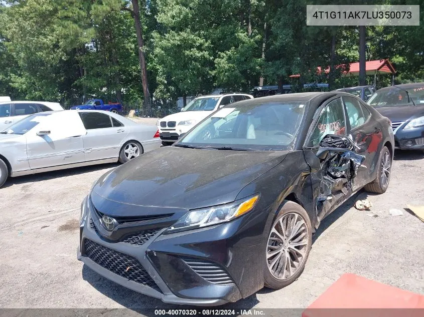 2020 Toyota Camry Se VIN: 4T1G11AK7LU350073 Lot: 40070320