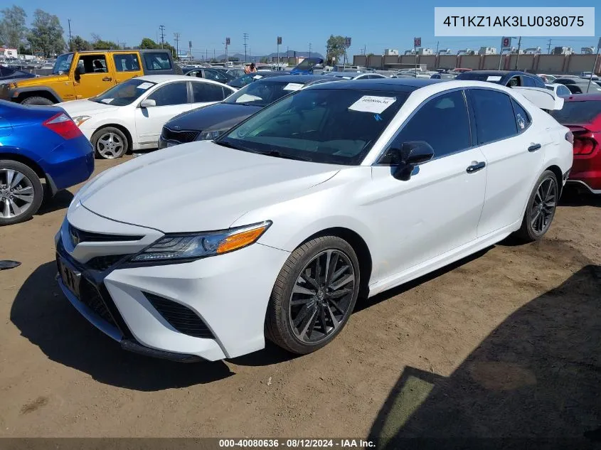 2020 Toyota Camry Xse V6 VIN: 4T1KZ1AK3LU038075 Lot: 40080636