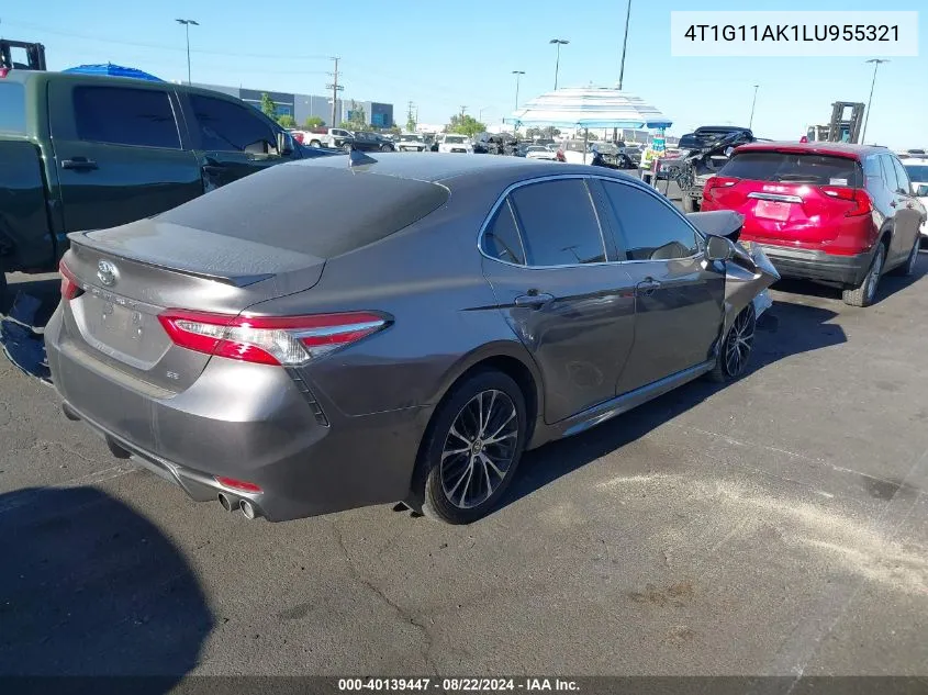 2020 Toyota Camry Se VIN: 4T1G11AK1LU955321 Lot: 40139447