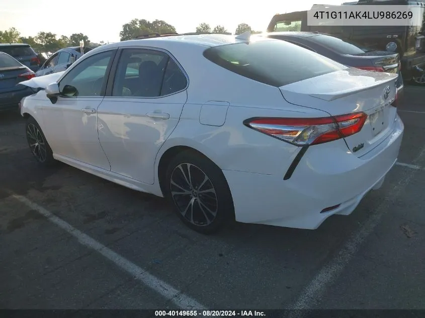 2020 Toyota Camry Se/Se Night Shade VIN: 4T1G11AK4LU986269 Lot: 40149655