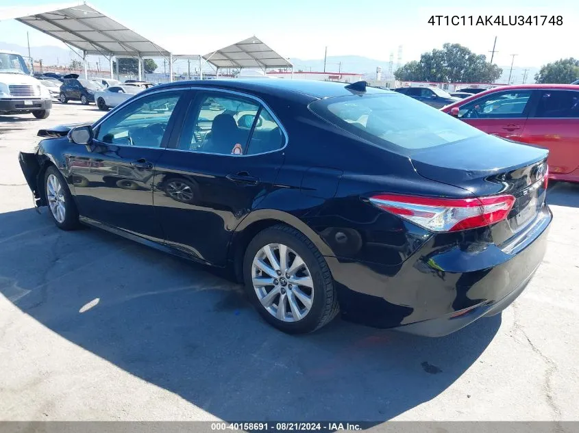 2020 Toyota Camry Le VIN: 4T1C11AK4LU341748 Lot: 40158691