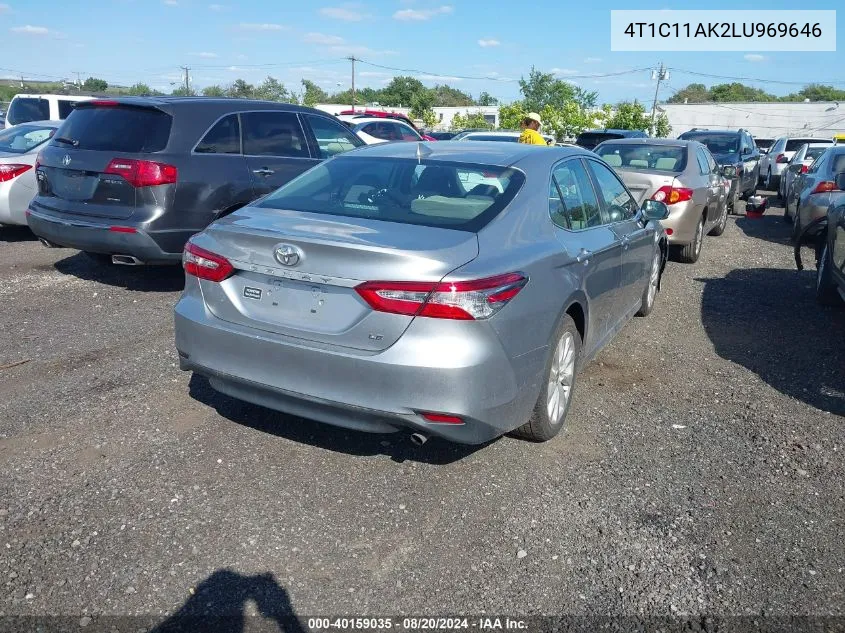 2020 Toyota Camry Le VIN: 4T1C11AK2LU969646 Lot: 40159035