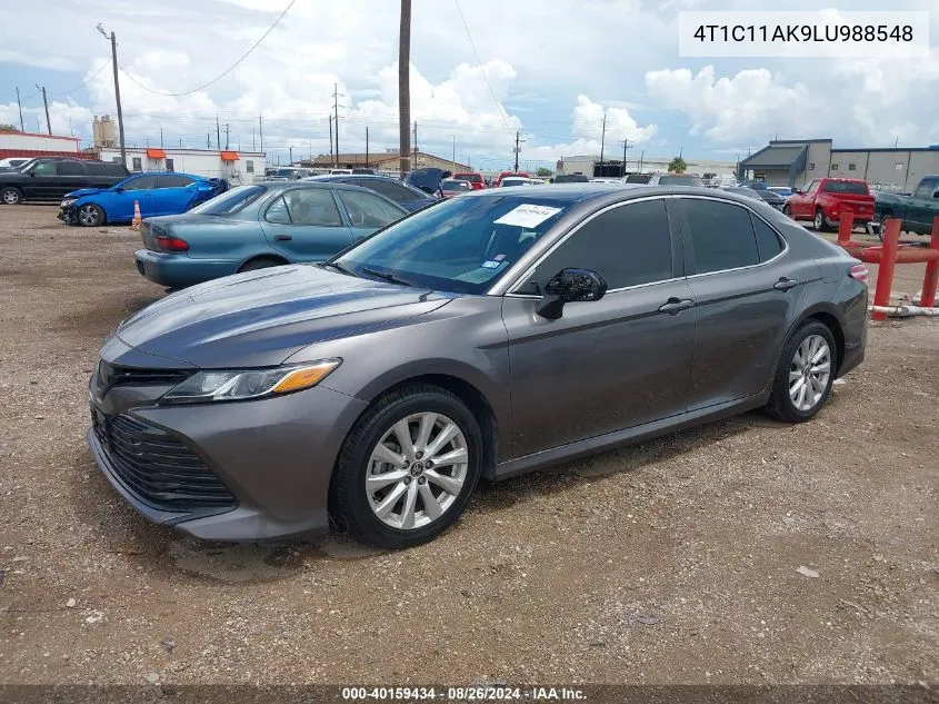 2020 Toyota Camry Le VIN: 4T1C11AK9LU988548 Lot: 40159434