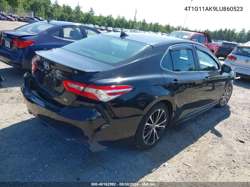 2020 Toyota Camry Se VIN: 4T1G11AK9LU860523 Lot: 40162992