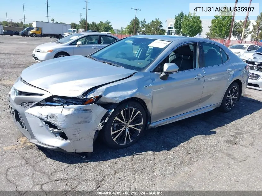 2020 Toyota Camry Se Hybrid VIN: 4T1J31AK2LU535907 Lot: 40164789