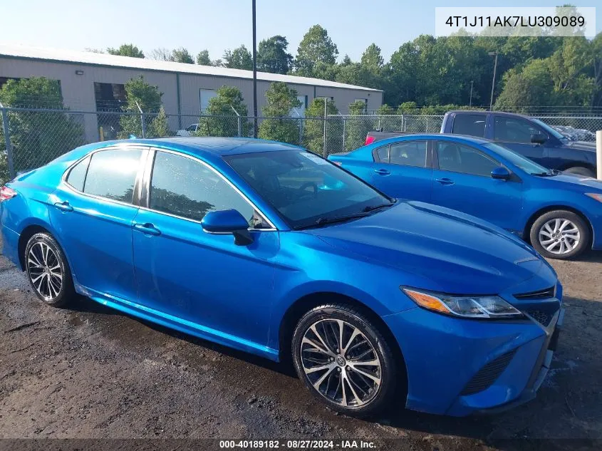 2020 Toyota Camry Se VIN: 4T1J11AK7LU309089 Lot: 40189182