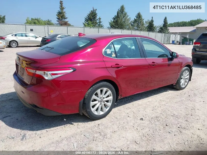 4T1C11AK1LU368485 2020 Toyota Camry Le