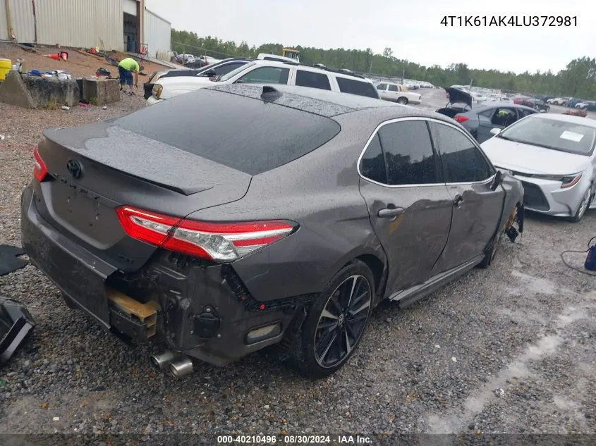 4T1K61AK4LU372981 2020 Toyota Camry Xse