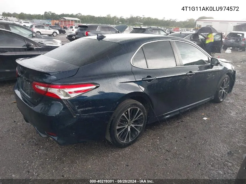 4T1G11AK0LU974572 2020 Toyota Camry Se