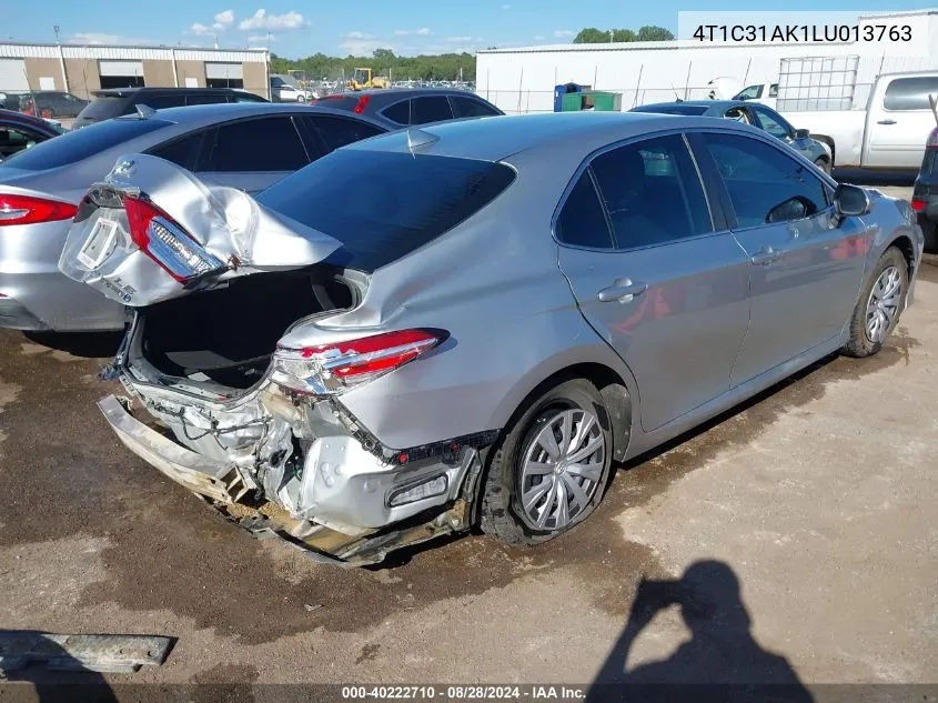 2020 Toyota Camry Le Hybrid VIN: 4T1C31AK1LU013763 Lot: 40222710