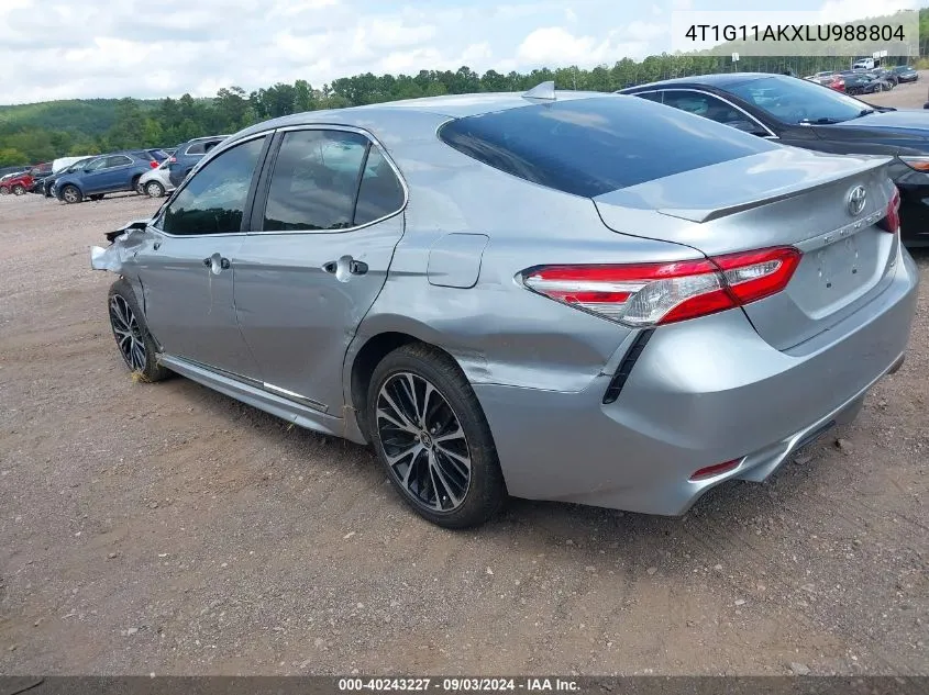 2020 Toyota Camry Se VIN: 4T1G11AKXLU988804 Lot: 40243227