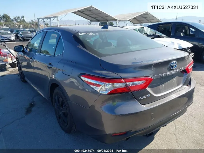 4T1C31AKXLU527031 2020 Toyota Camry Le