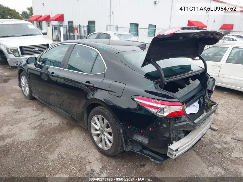 2020 Toyota Camry Le VIN: 4T1C11AK6LU954762 Lot: 40273726